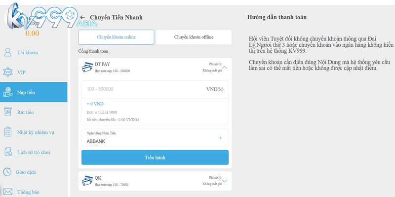 Thời gian xử lý rút tiền